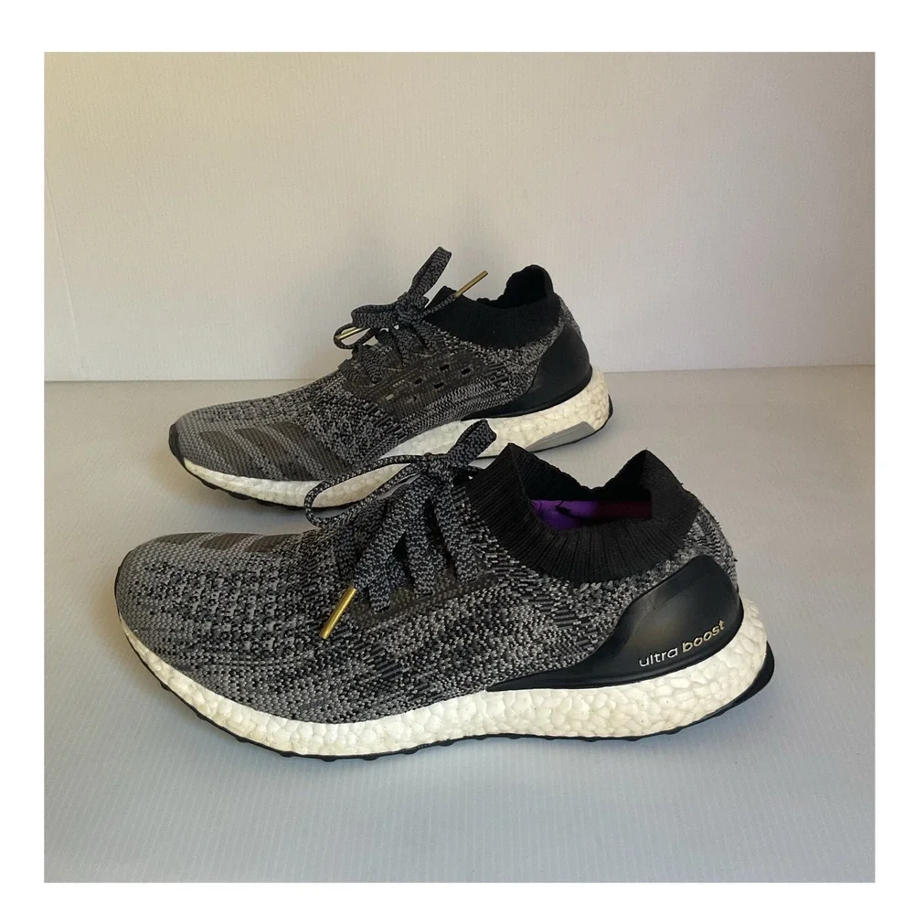 Adidas UltraBoost X Women’s Running Shoes  6.5 Gray Black Knit Sneakers BB4968